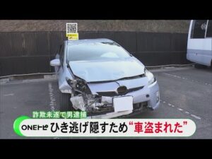 ひき逃げ容疑で既に逮捕…事件発覚免れるため「車が盗まれた」とウソつき保険金騙し取ろうとしたか 51歳男逮捕