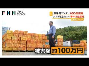 「現物を返して…」農業用コンテナ800個盗難事件 容疑者が出頭 ネットで販売し1万5000円詐取か 熊本（2026年06月17日）
