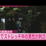 【公園でストレッチ中...】男性が刺される  傷害事件として捜査