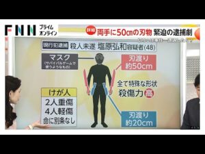 両手に50cmの刃物・マスク姿で歩行者襲撃…容疑者取り押さえの様子は 「多くの人に危害を加えることを優先か」専門家が指摘 水戸切りつけ事件