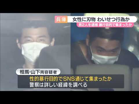 大阪の性的暴行事件で起訴の男２人　兵庫・西宮の事件に関与か　女性に刃物様のもの突き付け　わいせつ行為してけがさせた疑いで再逮捕