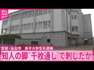 【事件】知人の脚を千枚通しで刺した疑い、19歳の男子大学生を逮捕　宮城・仙台市