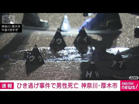 【速報】ひき逃げ事件で男性が死亡　横断歩道を歩行中にはねられたか　神奈川・厚木市(2025年7月3日)
