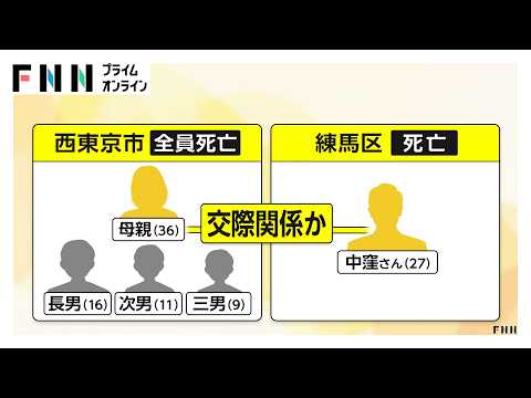 親子4人死亡の母親名義マンションから27歳男性遺体　男性の携帯が母親の車に…2人は交際か　“寝込み”襲われた可能性（2025/12/24）