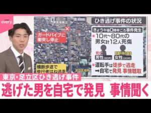 【足立区ひき逃げ】逃げた男を自宅で発見、事情聞く  状況は？