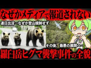 羅臼岳ヒグマ襲撃事件が起きた本当の理由が闇深すぎた【ずんだもん&ゆっくり解説】