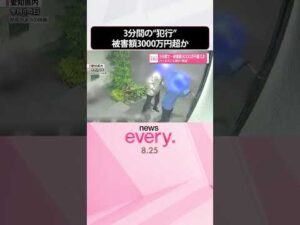【窃盗事件】お盆休みで｢1日だけ留守｣  3分間の“犯行”  被害額3000万円超えか  バールでこじ開け侵入  #shorts