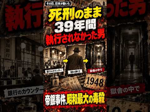 帝銀事件、なぜ平沢貞通は死刑のまま39年も執行されなかったのか #Shorts #日本史 #帝銀事件 #平沢貞通 #昭和事件 #未解決事件 #歴史解説